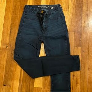 American eagle sky high dark wash jeggings